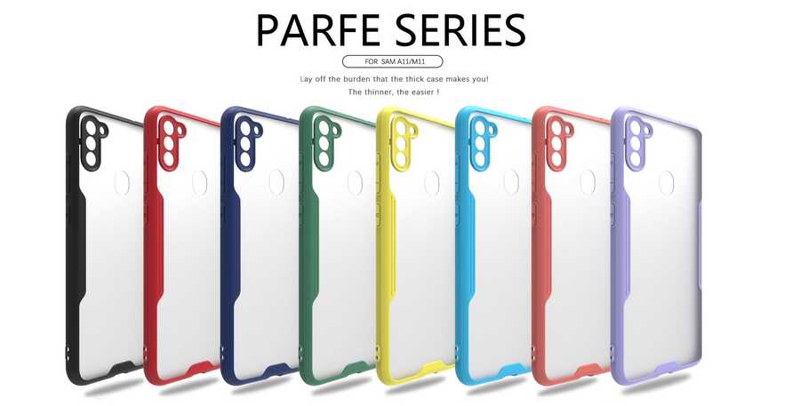 Galaxy M11 Kılıf Zore Parfe Kapak