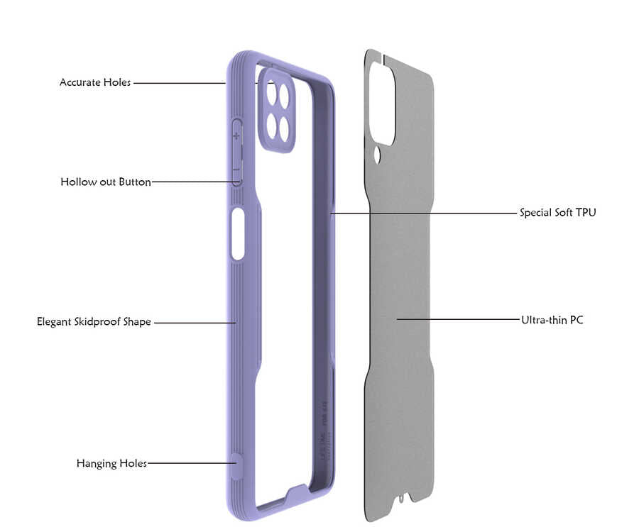 Galaxy M12 Kılıf Zore Parfe Kapak