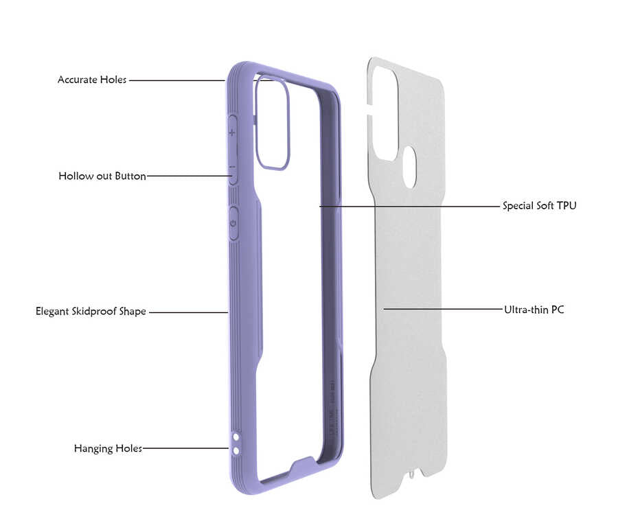 Galaxy M31 Kılıf Zore Parfe Kapak