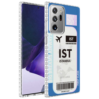 Galaxy Note 20 Ultra Kılıf Airbag Kenarlı Renkli Desenli Silikon Zore Elegans Kapak