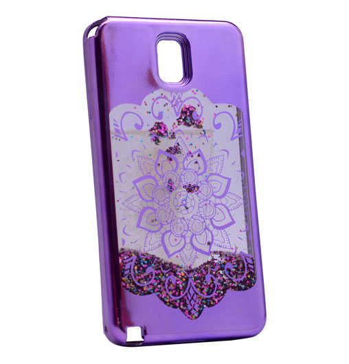 Galaxy Note 3 Kılıf Zore Lazer Çiçekli Sıvılı Silikon