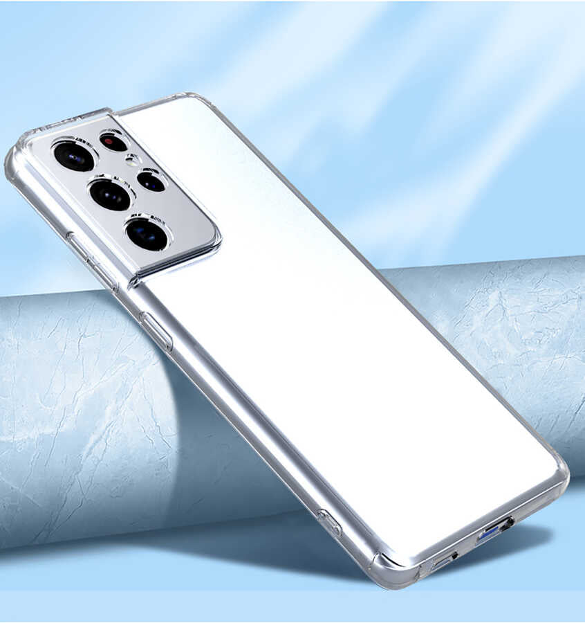 Galaxy S21 Ultra Kılıf Zore Kamera Korumalı Süper Silikon Kapak
