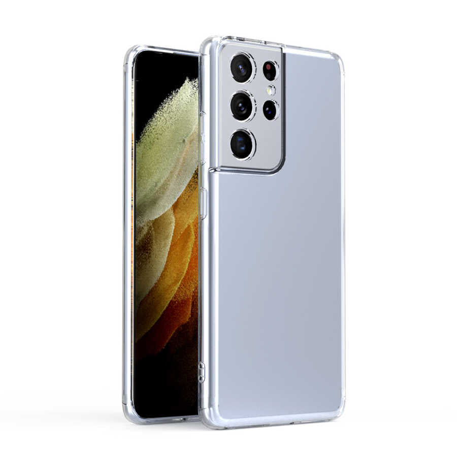 Galaxy S21 Ultra Kılıf Zore Kamera Korumalı Süper Silikon Kapak