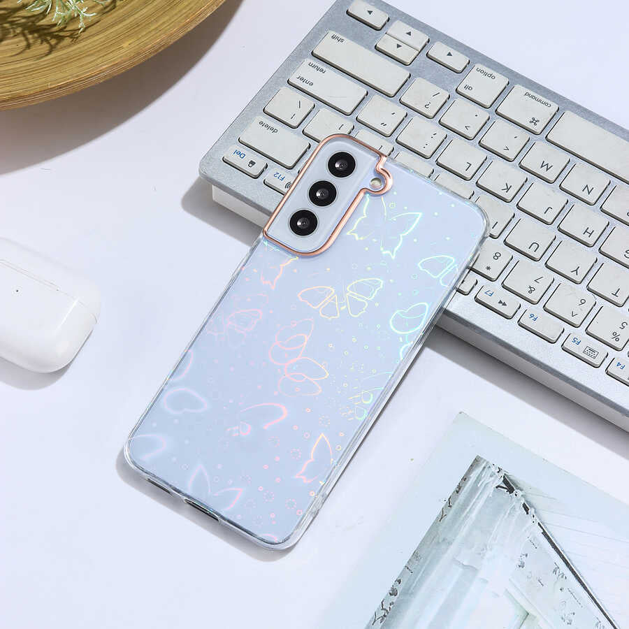 Galaxy S22 Plus Kılıf Zore Sidney Desenli Sert Kapak