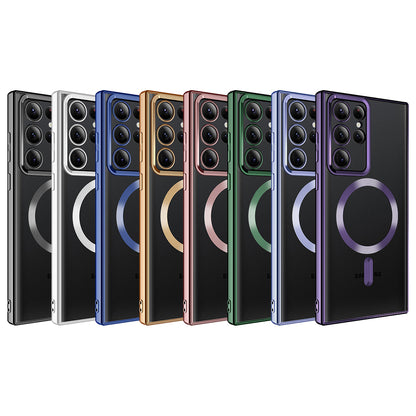 Galaxy S22 Ultra Kılıf M-safe Wireless Şarj Özellikli Zore Setro Silikon