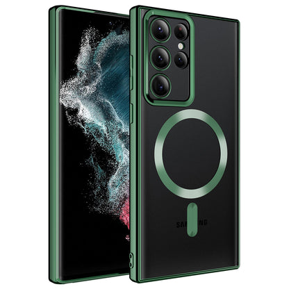 Galaxy S22 Ultra Kılıf M-safe Wireless Şarj Özellikli Zore Setro Silikon