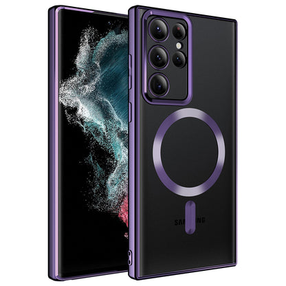 Galaxy S22 Ultra Kılıf M-safe Wireless Şarj Özellikli Zore Setro Silikon