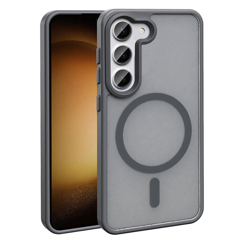 Galaxy S23 Kılıf M-safe Şarj Özellikli Mat Arka Yüzey Zore Sio Kapak