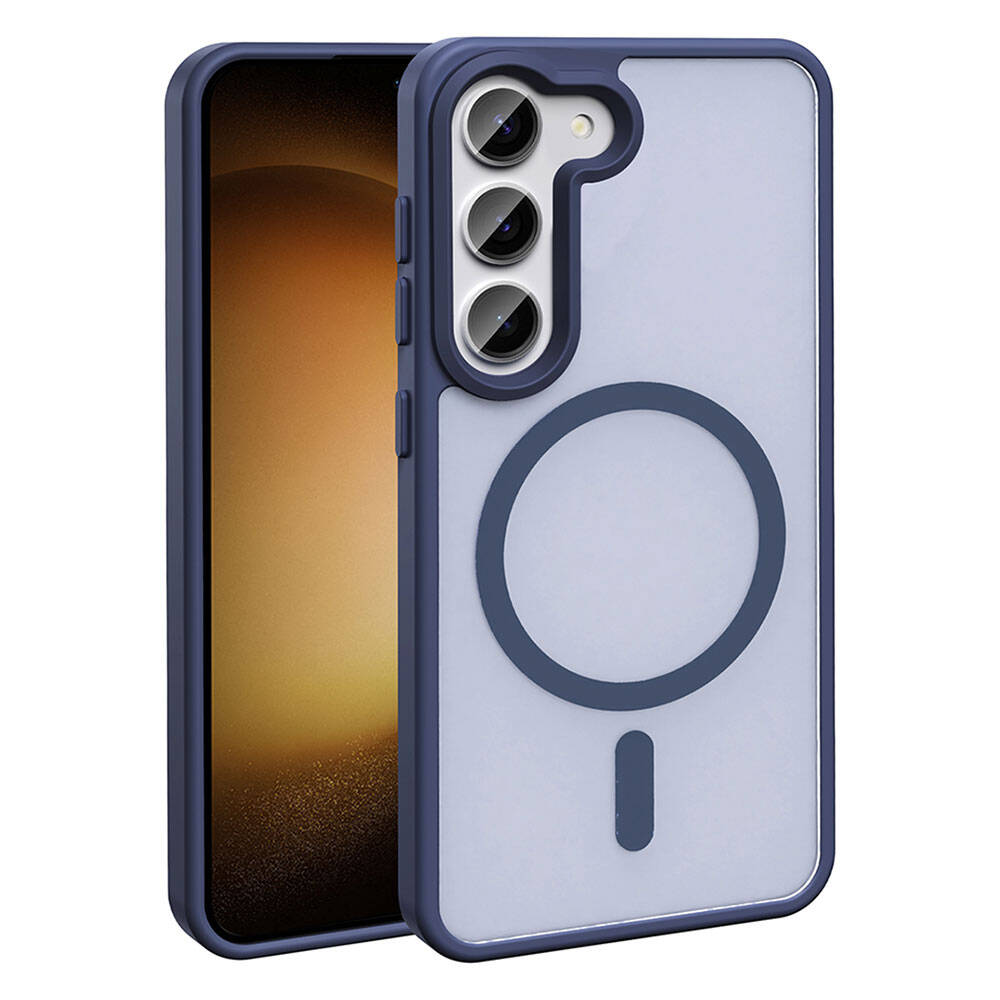 Galaxy S23 Kılıf M-safe Şarj Özellikli Mat Arka Yüzey Zore Sio Kapak