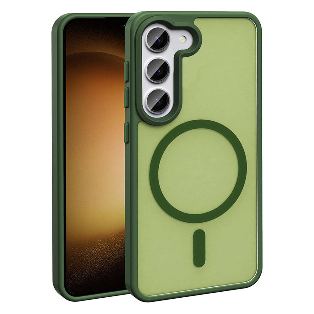 Galaxy S23 Kılıf M-safe Şarj Özellikli Mat Arka Yüzey Zore Sio Kapak