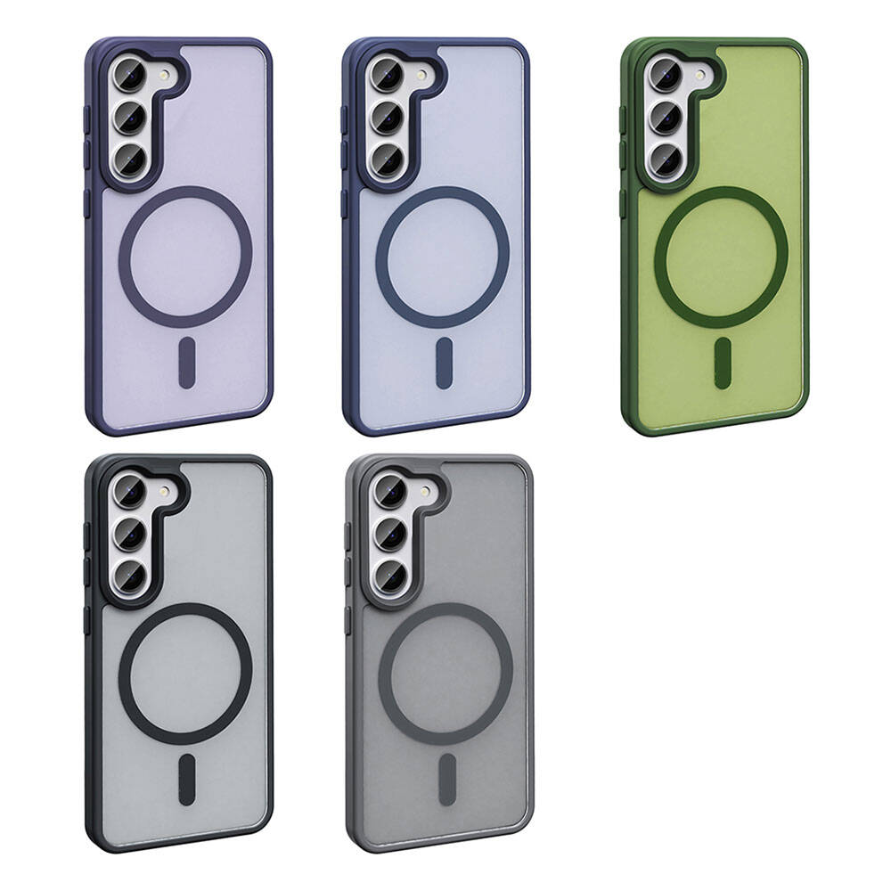 Galaxy S23 Kılıf M-safe Şarj Özellikli Mat Arka Yüzey Zore Sio Kapak