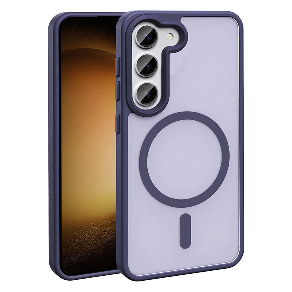 Galaxy S23 Kılıf M-safe Şarj Özellikli Mat Arka Yüzey Zore Sio Kapak