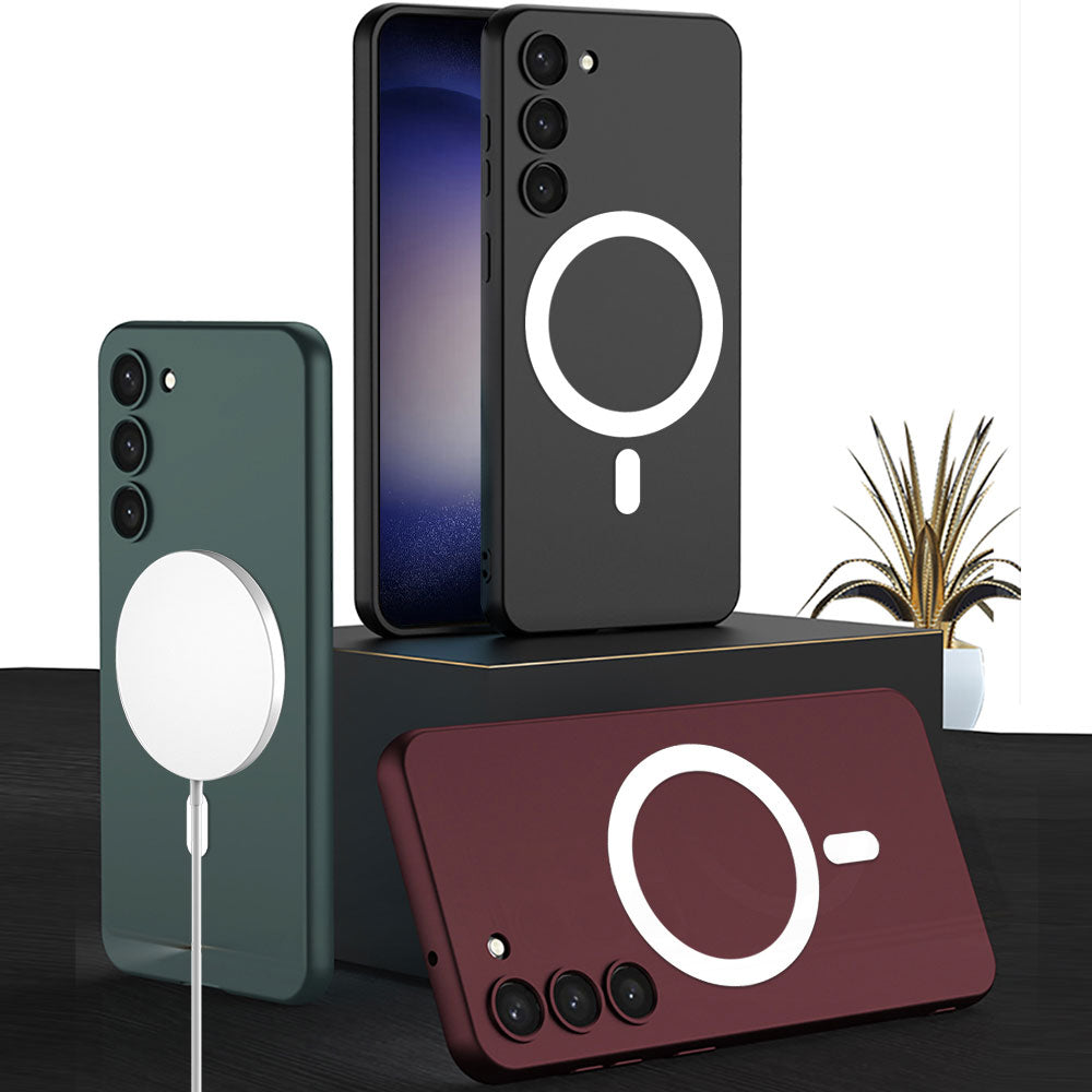 Galaxy S23 Plus Kılıf Wireless Şarj Özellikli Zore Kıpta M-safe Silikon Kapak