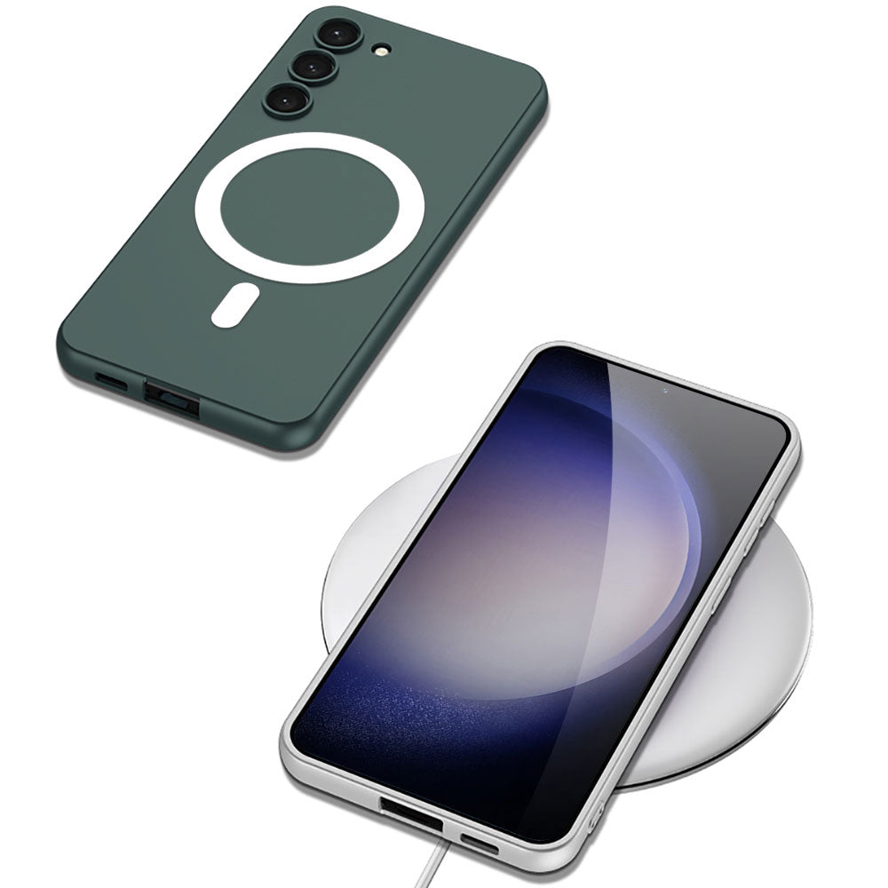 Galaxy S23 Plus Kılıf Wireless Şarj Özellikli Zore Kıpta M-safe Silikon Kapak