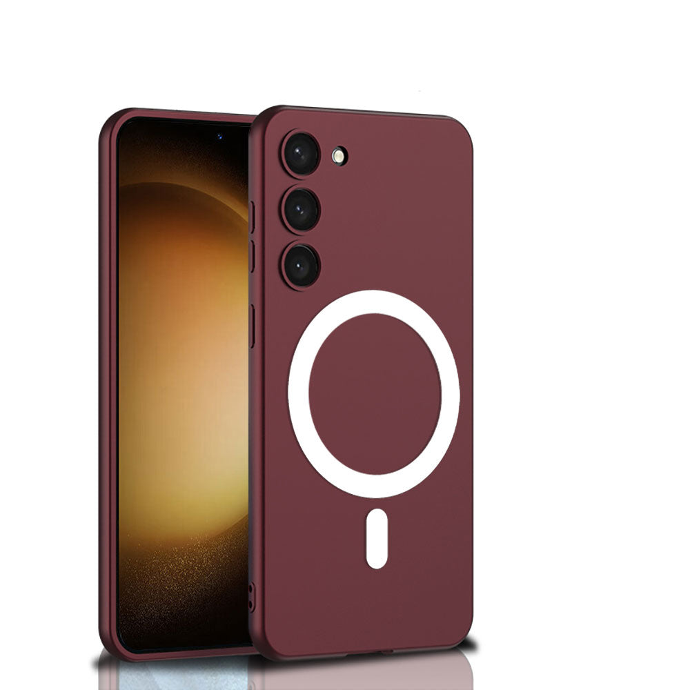 Galaxy S23 Plus Kılıf Wireless Şarj Özellikli Zore Kıpta M-safe Silikon Kapak