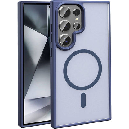 Galaxy S23 Ultra Kılıf M-safe Şarj Özellikli Mat Arka Yüzey Zore Sio Kapak