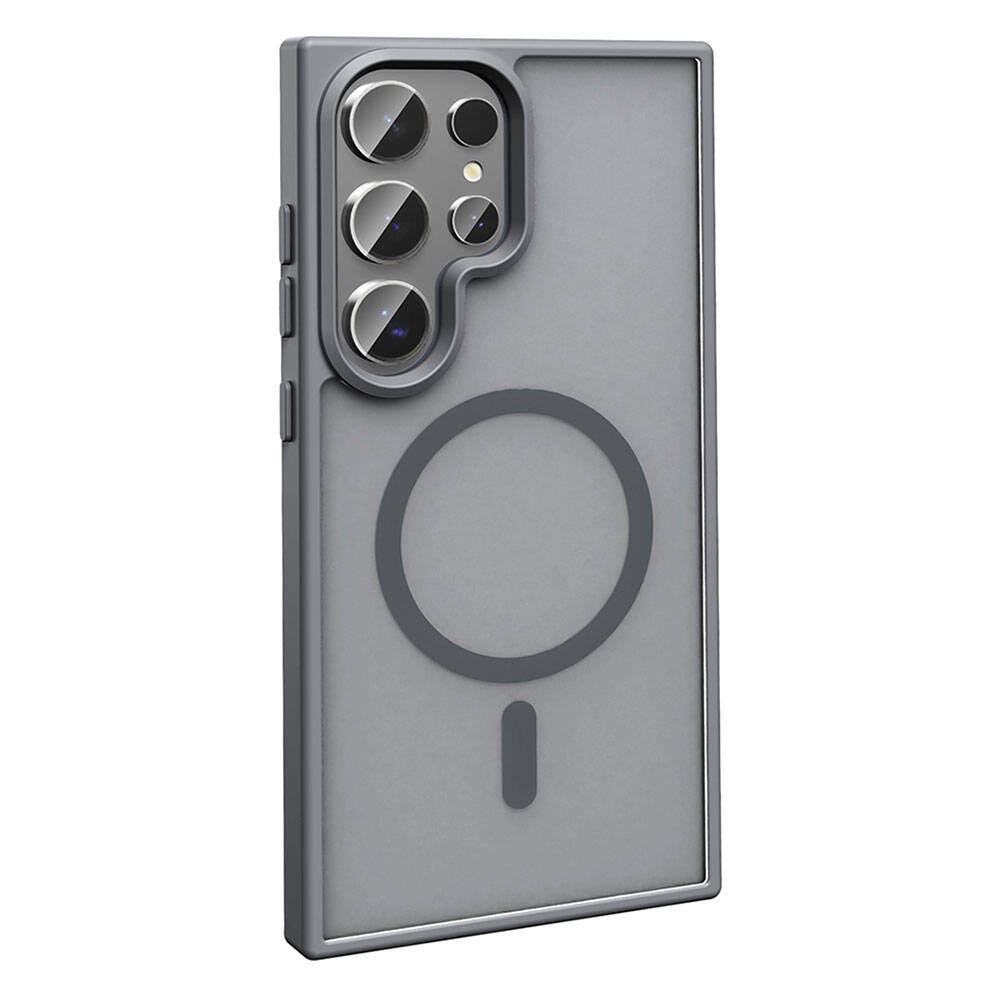 Galaxy S23 Ultra Kılıf M-safe Şarj Özellikli Mat Arka Yüzey Zore Sio Kapak