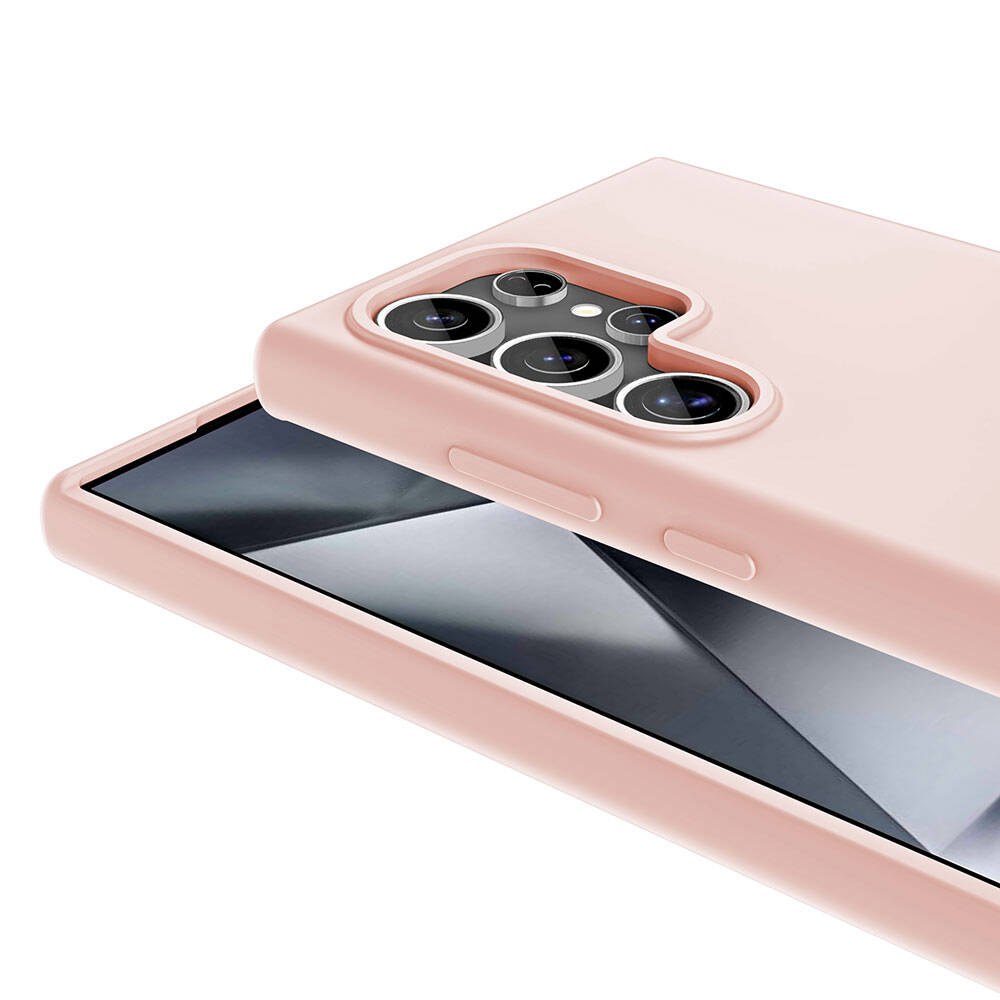 Galaxy S23 Ultra Kılıf M-safe Şarj Özellikli Sıvı Teknolojili Silinebilir Sert Zore Kivi Kapak