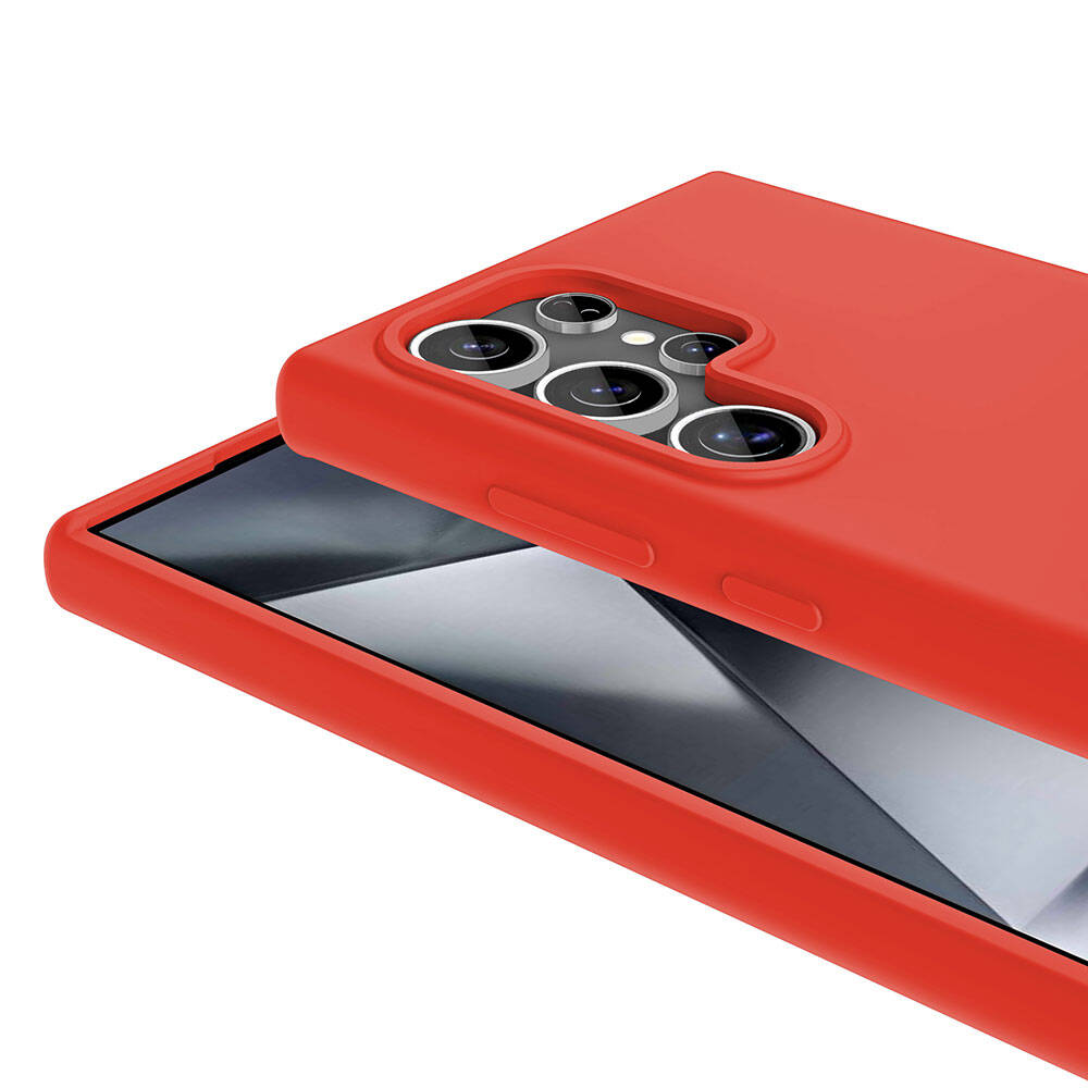 Galaxy S23 Ultra Kılıf M-safe Şarj Özellikli Sıvı Teknolojili Silinebilir Sert Zore Kivi Kapak