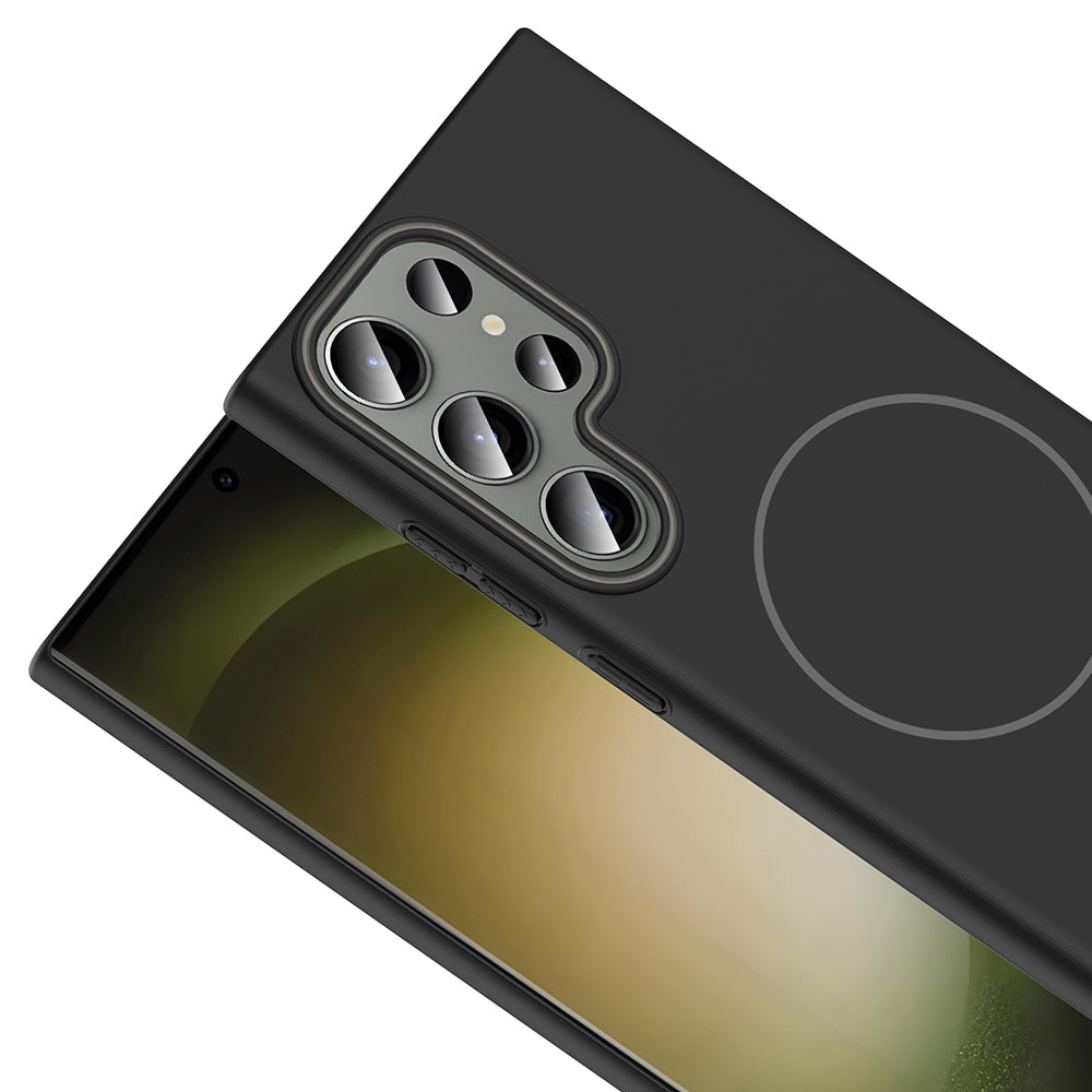 Galaxy S23 Ultra Kılıf M-safe Şarj Özellikli Zore Ruby Sert Kapak