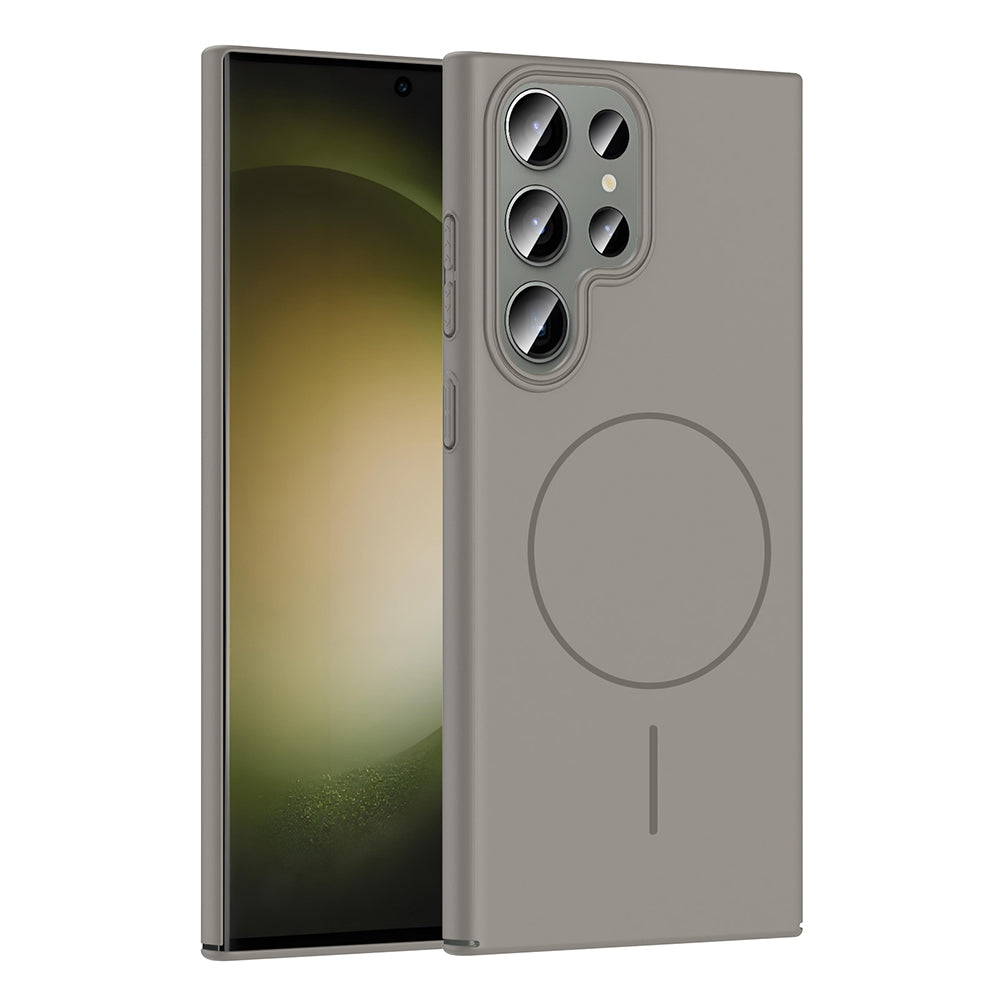 Galaxy S23 Ultra Kılıf M-safe Şarj Özellikli Zore Ruby Sert Kapak