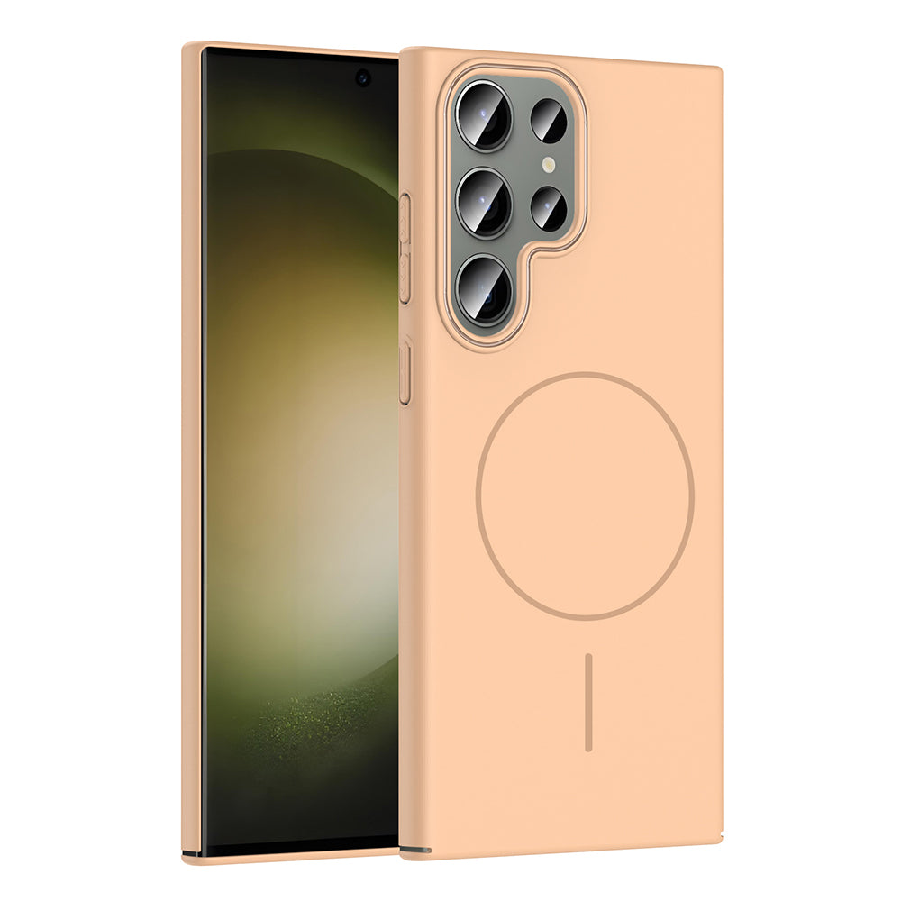 Galaxy S23 Ultra Kılıf M-safe Şarj Özellikli Zore Ruby Sert Kapak