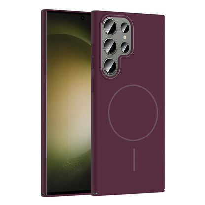 Galaxy S23 Ultra Kılıf M-safe Şarj Özellikli Zore Ruby Sert Kapak