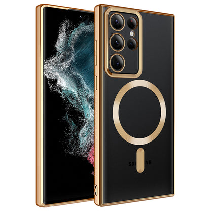 Galaxy S23 Ultra Kılıf M-safe Wireless Şarj Özellikli Zore Setro Silikon