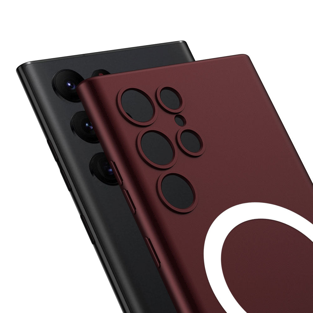 Galaxy S23 Ultra Kılıf Wireless Şarj Özellikli Zore Kıpta M-safe Silikon Kapak