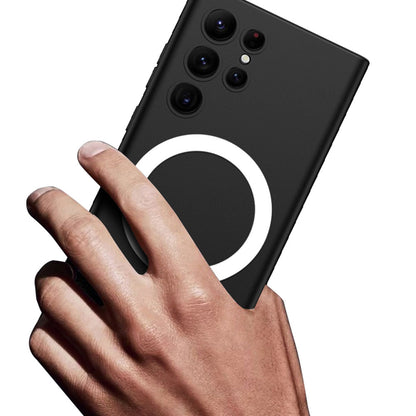 Galaxy S23 Ultra Kılıf Wireless Şarj Özellikli Zore Kıpta M-safe Silikon Kapak