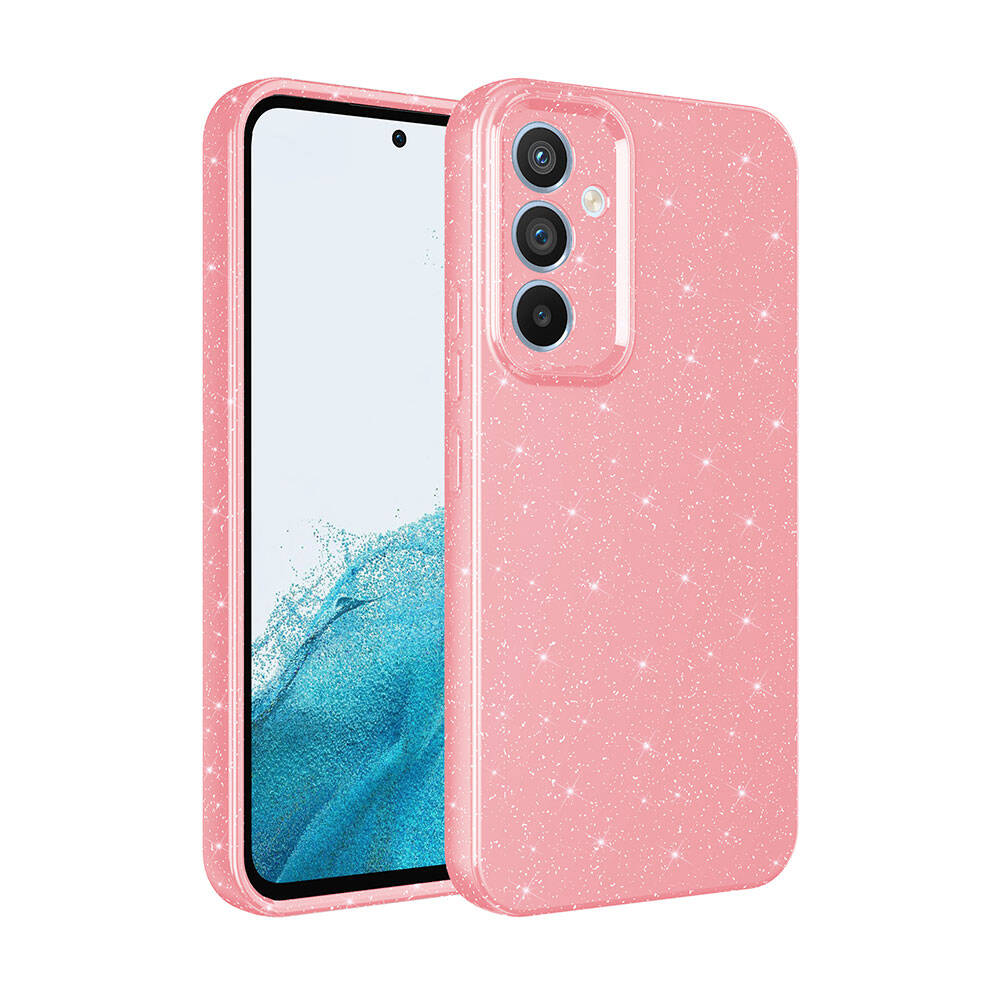 Galaxy S24 Kılıf Kamera Korumalı Simli Lüks Zore Koton Kapak