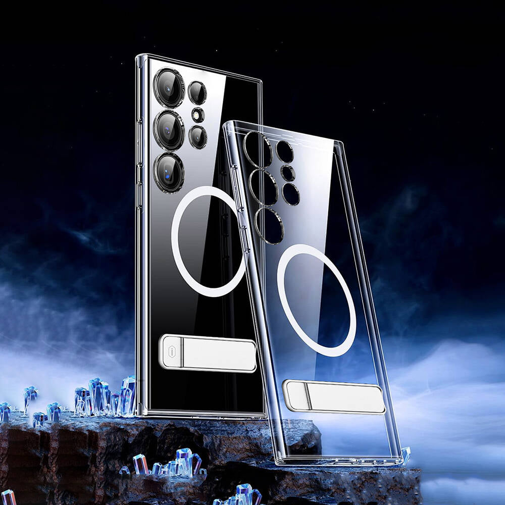 Galaxy S24 Kılıf M-safe Şarj Özellikli Kamera Korumalı Standlı Wiwu KCC-025 Aurora Serisi Kapak