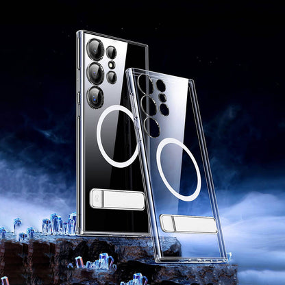 Galaxy S24 Kılıf M-safe Şarj Özellikli Kamera Korumalı Standlı Wiwu KCC-025 Aurora Serisi Kapak