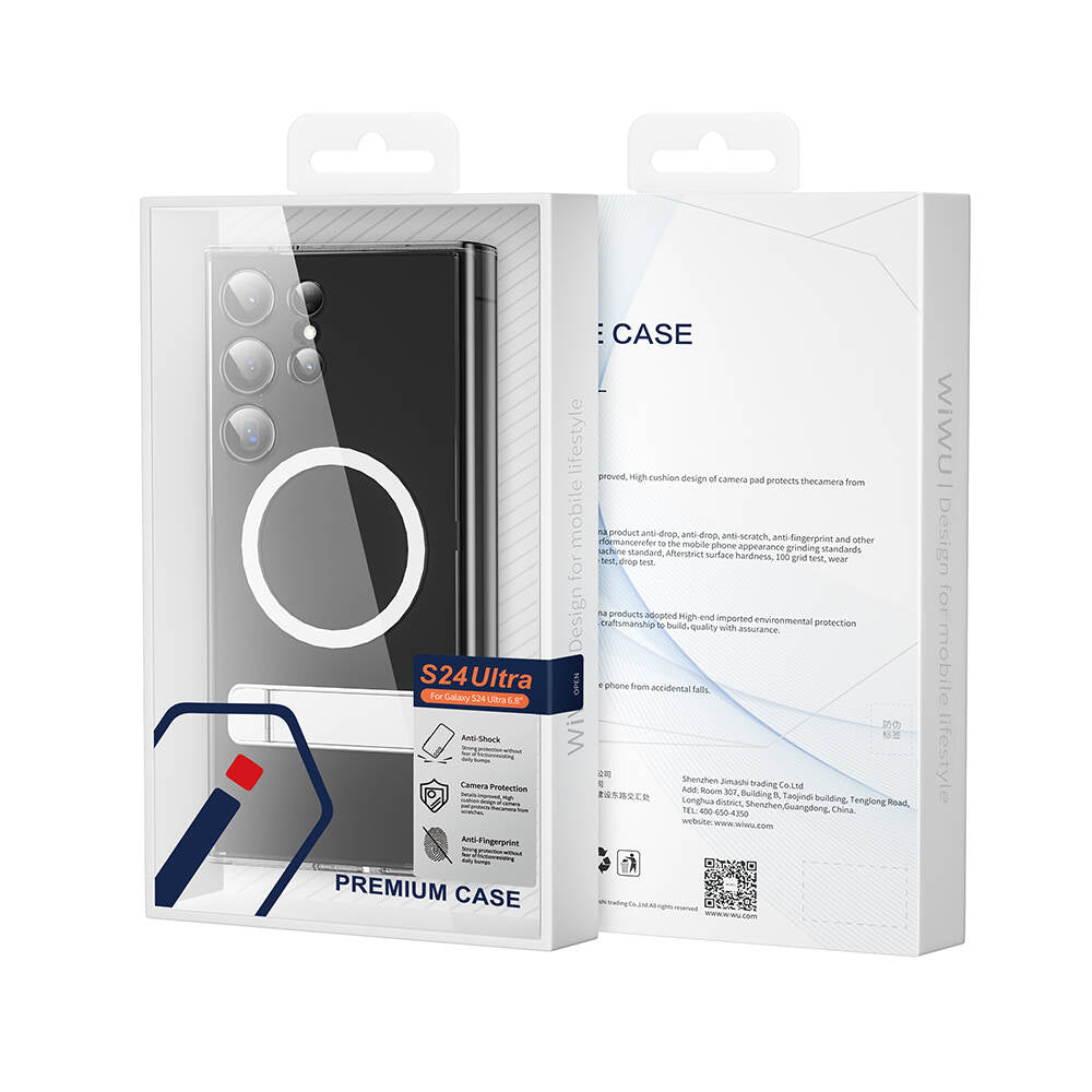 Galaxy S24 Kılıf M-safe Şarj Özellikli Kamera Korumalı Standlı Wiwu KCC-025 Aurora Serisi Kapak