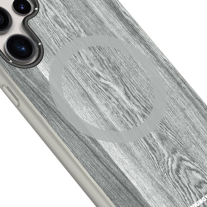 Galaxy S24 Ultra Kılıf M-safe Şarj Özellikli Sararmaya Dayanıklı Youngkit Wood Forest Serisi Kapak