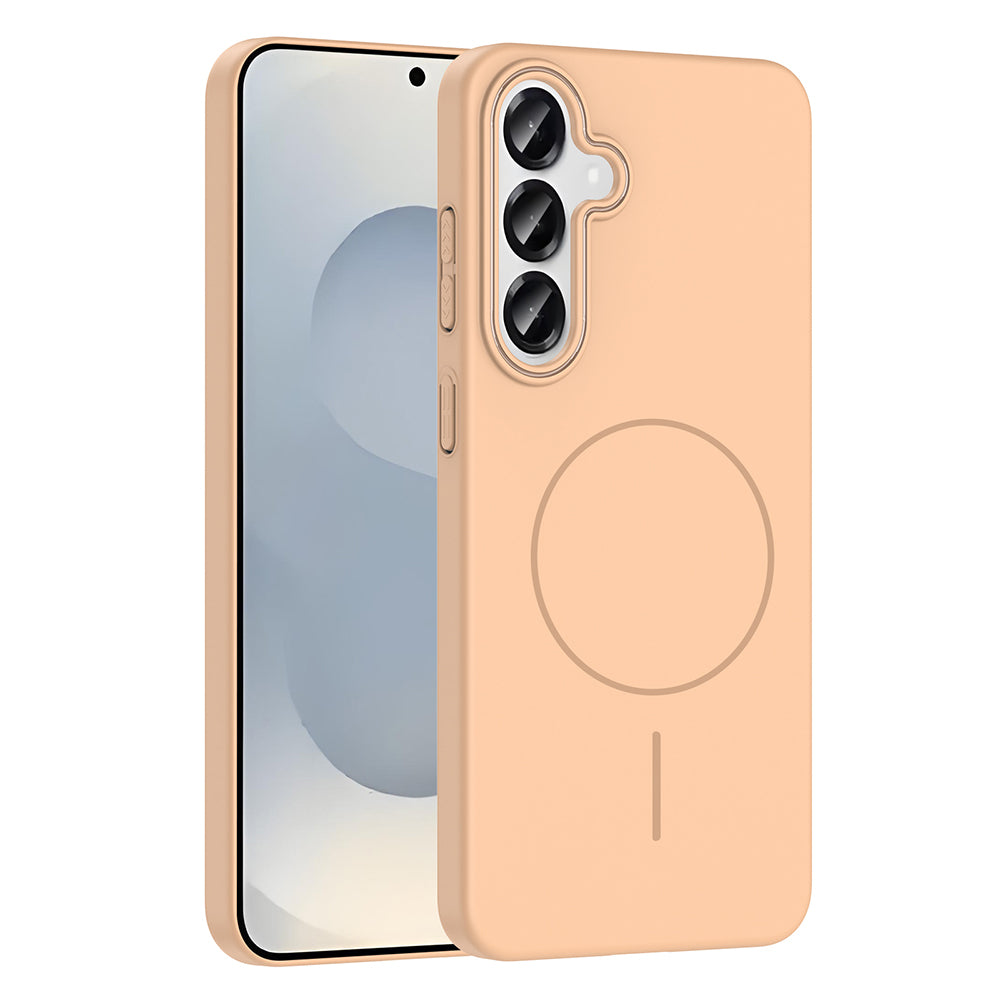 Galaxy S24 Kılıf M-safe Şarj Özellikli Zore Ruby Sert Kapak