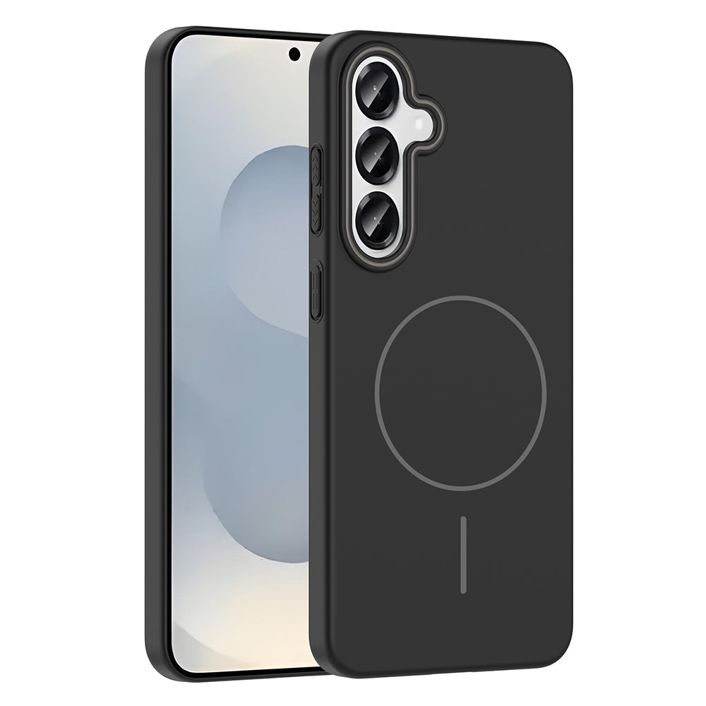 Galaxy S24 Kılıf M-safe Şarj Özellikli Zore Ruby Sert Kapak