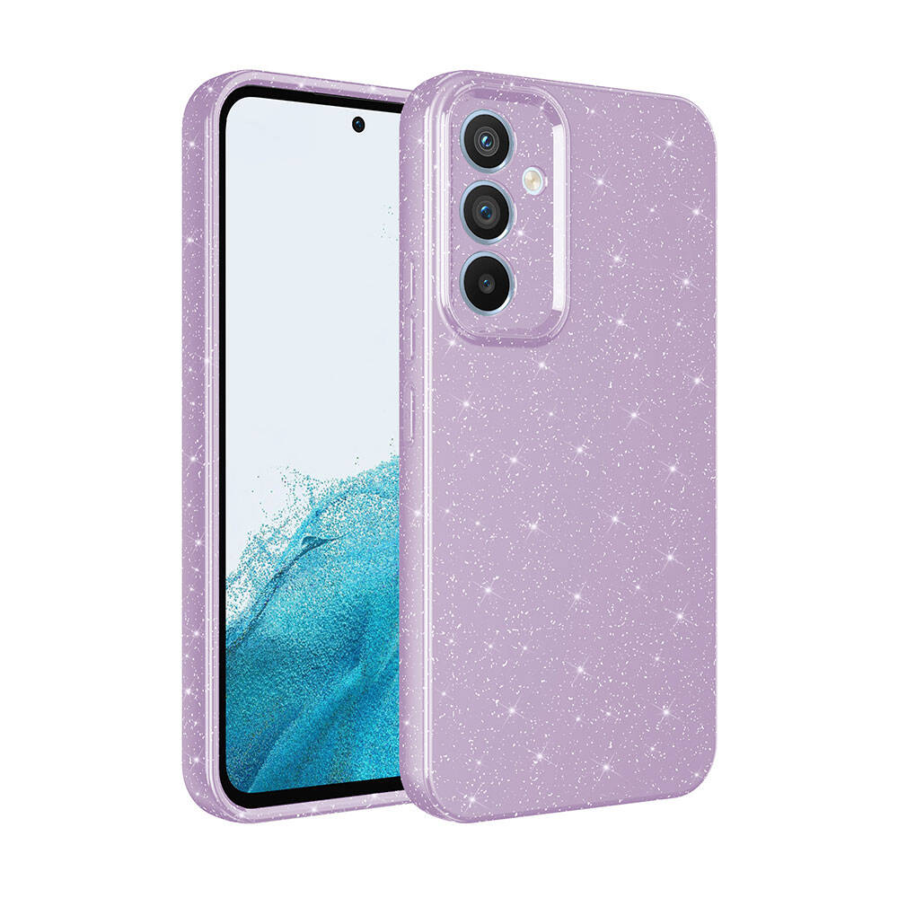 Galaxy S24 Plus Kılıf Kamera Korumalı Simli Lüks Zore Koton Kapak