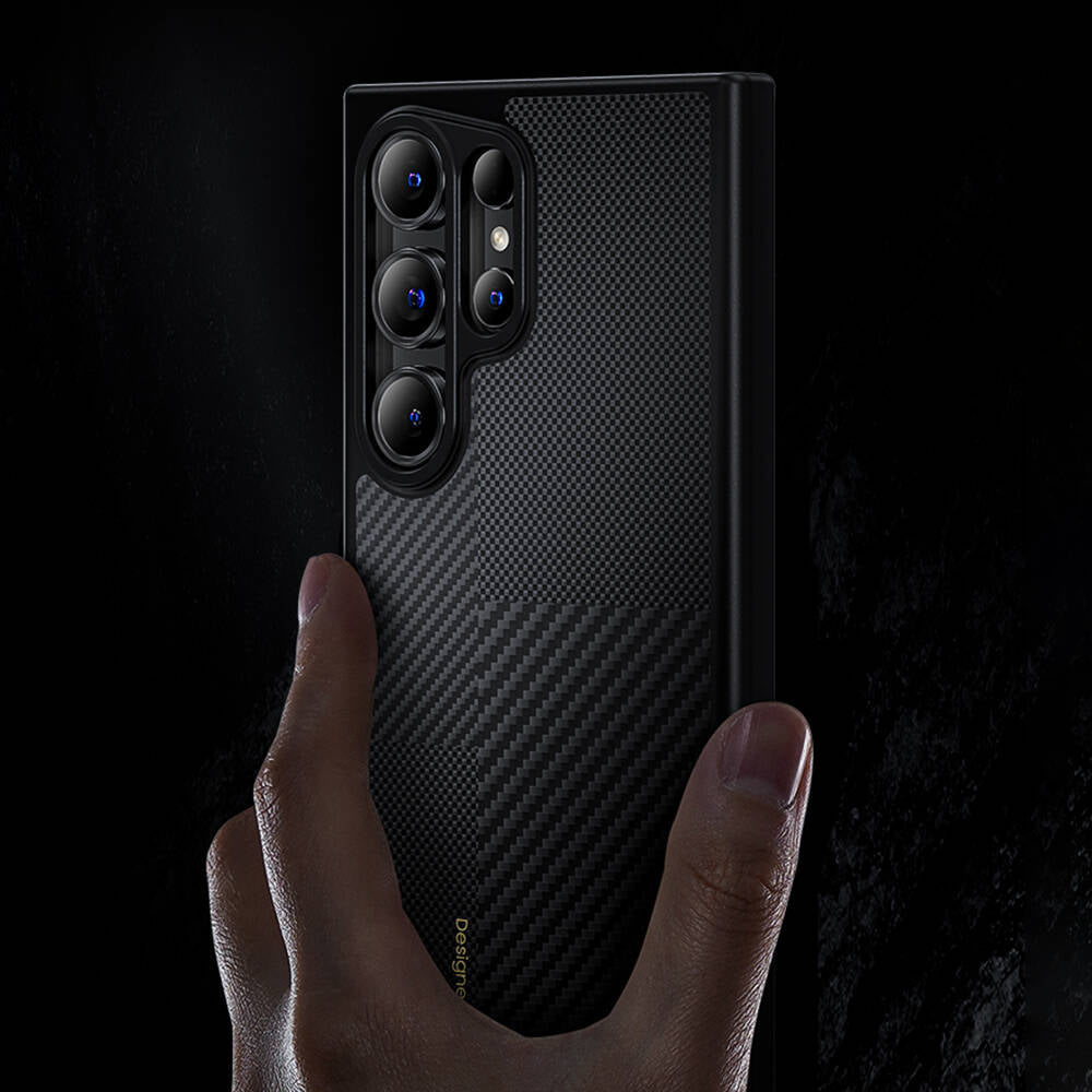 Galaxy S24 Plus Kılıf M-safe Şarj Özellikli Karbon Fiber Benks Montage Hybrid ArmorPro Kevlar Kapak