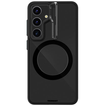 Galaxy S24 Plus Kılıf M-safe Şarj Özellikli Sararma Önleyici Youngkit Crystal Grid Kapak