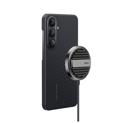 Galaxy S24 Plus M-safe Şarj Özellikli Karbon Fiber Benks Montage ArmorAir Kevlar Kapak