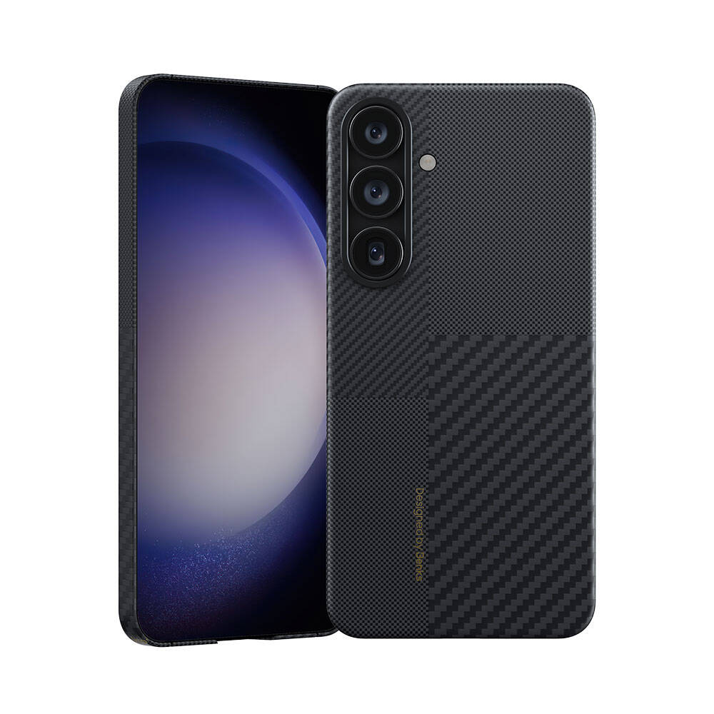 Galaxy S24 Plus M-safe Şarj Özellikli Karbon Fiber Benks Montage ArmorAir Kevlar Kapak