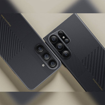 Galaxy S24 Plus M-safe Şarj Özellikli Karbon Fiber Benks Montage ArmorAir Kevlar Kapak