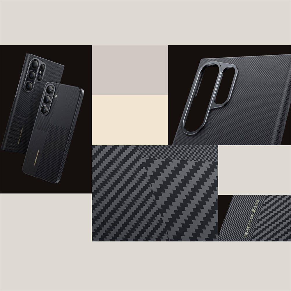 Galaxy S24 Plus M-safe Şarj Özellikli Karbon Fiber Benks Montage ArmorAir Kevlar Kapak