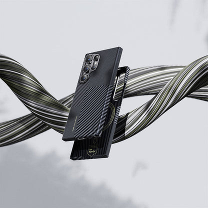 Galaxy S24 Plus M-safe Şarj Özellikli Karbon Fiber Benks Montage ArmorAir Kevlar Kapak