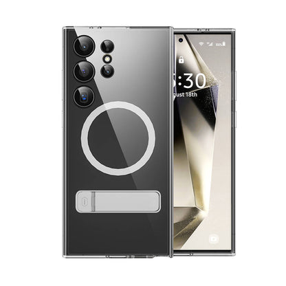 Galaxy S24 Ultra Kılıf M-safe Şarj Özellikli Kamera Korumalı Standlı Wiwu KCC-025 Aurora Serisi Kapak