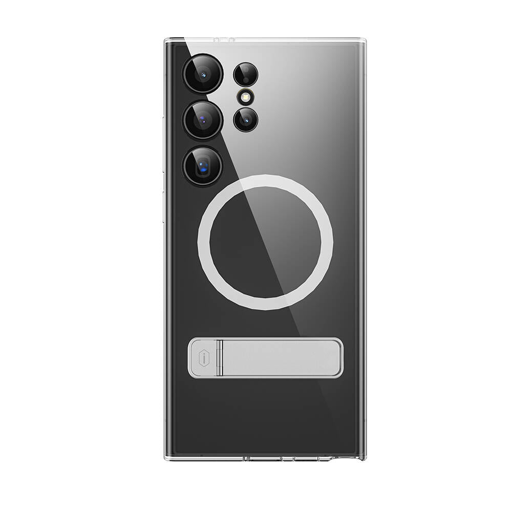 Galaxy S24 Ultra Kılıf M-safe Şarj Özellikli Kamera Korumalı Standlı Wiwu KCC-025 Aurora Serisi Kapak