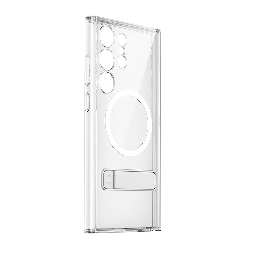 Galaxy S24 Ultra Kılıf M-safe Şarj Özellikli Kamera Korumalı Standlı Wiwu KCC-025 Aurora Serisi Kapak