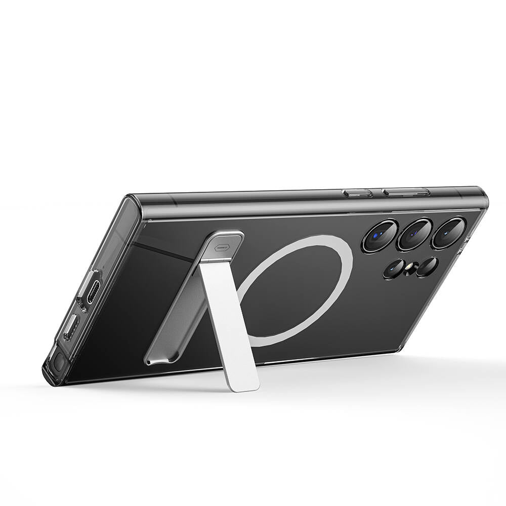 Galaxy S24 Ultra Kılıf M-safe Şarj Özellikli Kamera Korumalı Standlı Wiwu KCC-025 Aurora Serisi Kapak