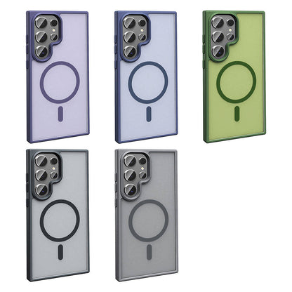 Galaxy S24 Ultra Kılıf M-safe Şarj Özellikli Mat Arka Yüzey Zore Sio Kapak